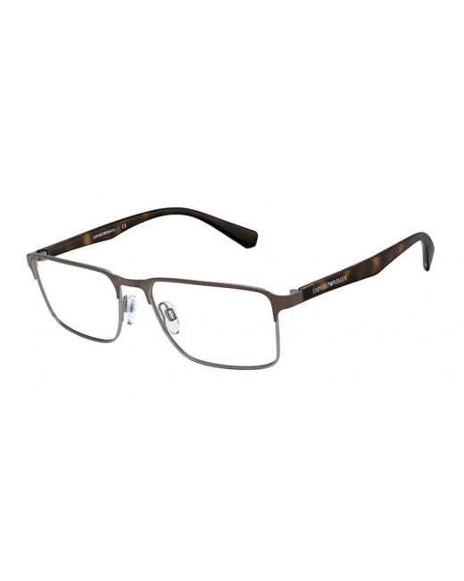 Emporio Armani Black Ea1046 3179 Optical Frames Metal Squared for men