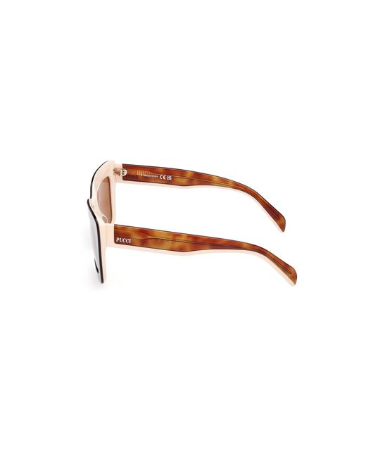 Emilio Pucci Black Ep0202 53E Sunglasses Acetate Squared Normal