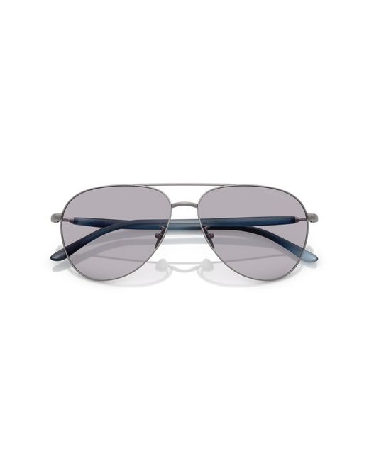 Giorgio Armani Black Ar6162 3003M3 Sunglasses Steel Pilot Photochromatic for men