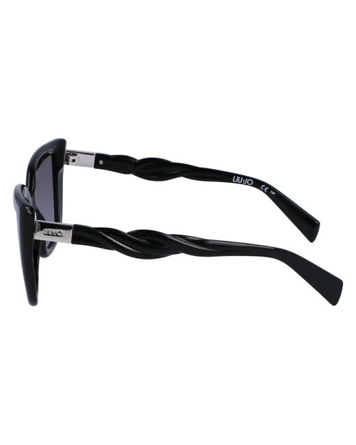 Liu Jo Black Lj789S 001 Sunglasses Bio-Inject Cat Eye Normal Shaded