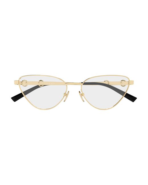 Gucci Black Gg2054O 002 Optical Frames Metal Transparent Cat Eye