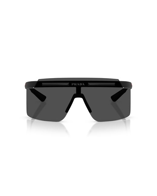 Prada Linea Rossa Black Ps B06S 1Bo06F Sunglasses Injected Squared Normal for men