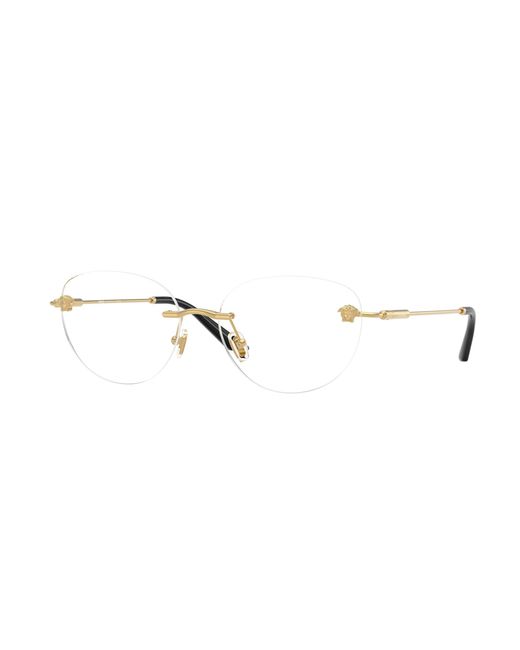 Versace Black Ve1305 1412 Optical Frames Metal Round Normal