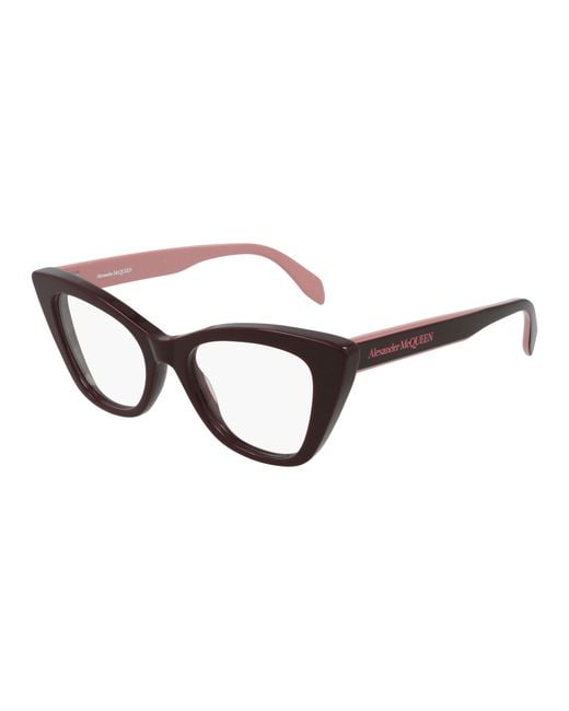McQueen Black Am0305O 004 Optical Frames Acetate Cat Eye