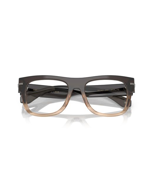 Dolce & Gabbana Black Dg3407 3484 Optical Frames Acetate Transparent Squared Normal for men