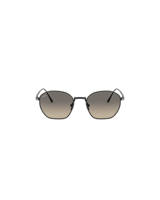 Persol Black Po5004St 800432 Sunglasses Titanium Geometric Normal Nuanced