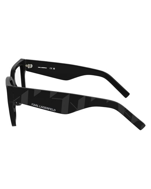 Karl Lagerfeld Black Kl6201 001 Optical Frames Acetate Squared Normal