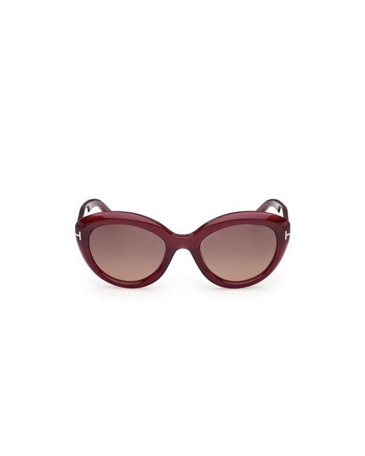 Tom Ford Black Ft1316 Stacy-02 81Z Sunglasses Acetate Cat Eye Normal