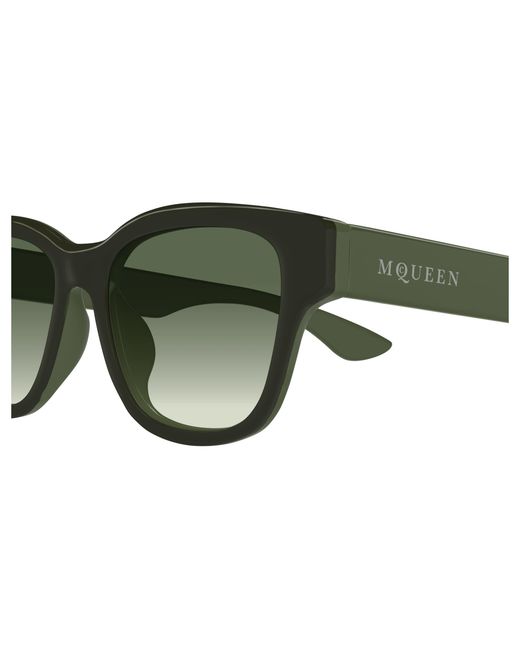 McQueen Green Am0528Sa 004 Sunglasses Acetate Squared