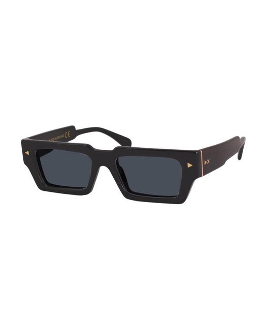 Xlab Black Auckland Sunglasses Acetate Light Squared Shaded