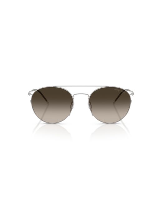 Giorgio Armani Black Ar6183 304513 Sunglasses Metal Round Normal Nuanced for men