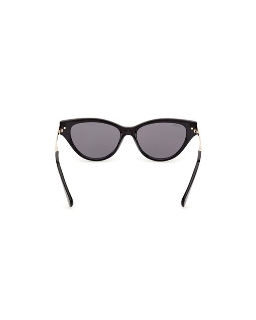 MAX&Co. Black Mo0101 01A Sunglasses Injected Smoke Cat Eye Normal