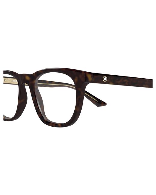 Montblanc Black Mb0422O 008 Optical Frames Acetate Transparent Squared for men