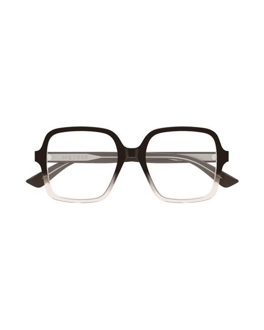 McQueen Black Am0538O 006 Optical Frames Acetate Transparent Squared