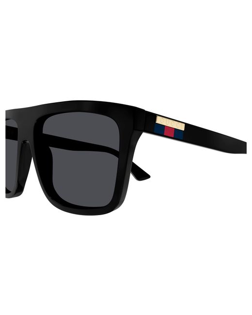 Gucci Black Gg0748S 001 Sunglasses Injected Squared Normal for men
