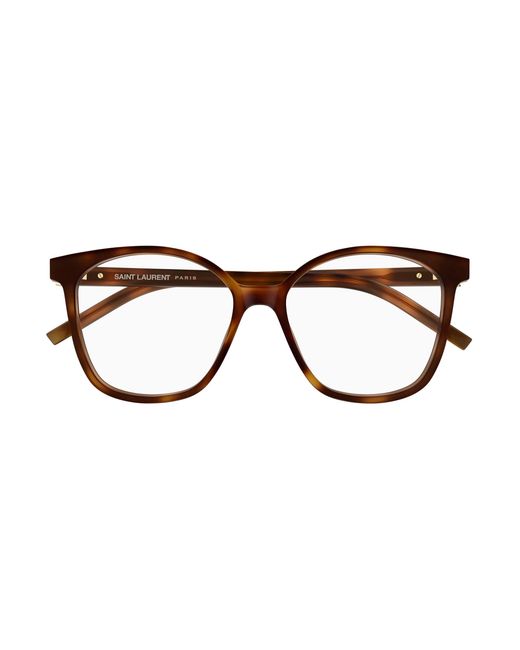 Saint Laurent Black Sl M162 003 Optical Frames Acetate Transparent Round