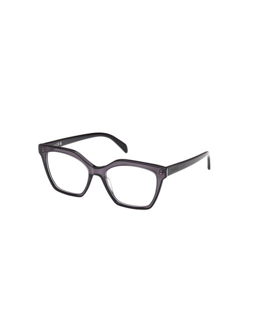 Emilio Pucci Black Ep5239 001 Optical Frames Acetate Geometric Normal