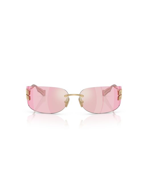 Miu Miu Black Mu A51S 5Ak90Y Sunglasses Metal Squared Normal