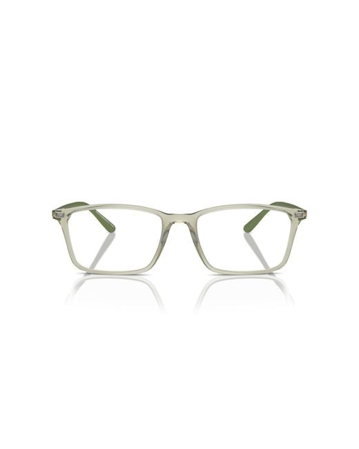 Emporio Armani Black Ea3237 6107 Optical Frames Injected Transparent Squared Normal for men