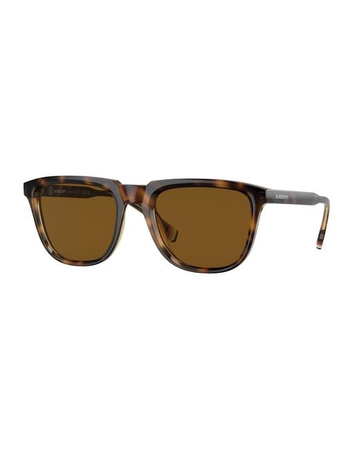 Burberry Black Be4381U 300283 Sunglasses Plastic Squared Polarized for men
