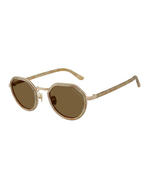 Giorgio Armani Black Ar6181 630073 Sunglasses Metal Round Normal for men