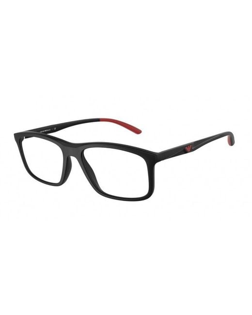 Emporio Armani Black Ea3196 5001 Optical Frames Plastic Squared for men