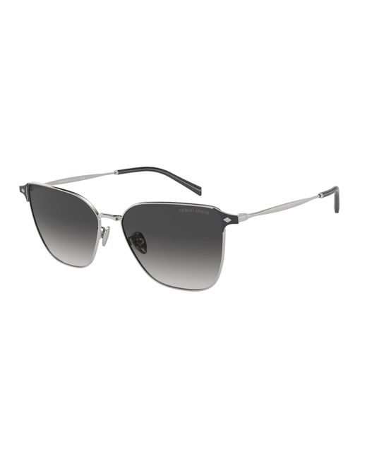 Giorgio Armani Black Ar6155 30158G Sunglasses Steel Squared Normal Shaded
