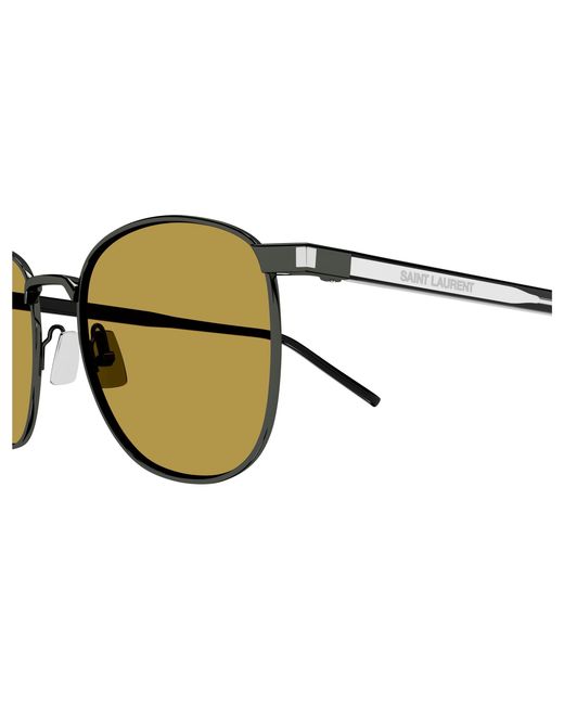 Saint Laurent Black Sl 747 009 Sunglasses Metal Round