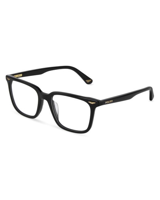 Police Black Vplu60 Gator Evo 1 700 Optical Frames Acetate Squared for men