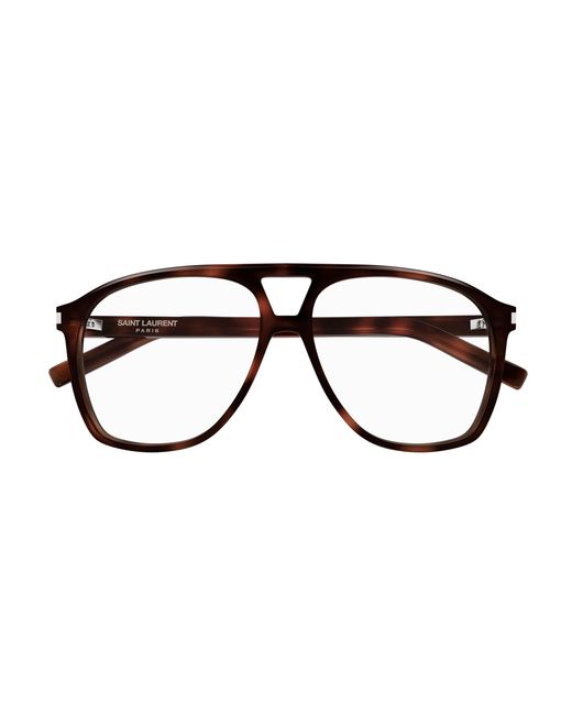 Saint Laurent Black Sl 596 Dune Opt 003 Optical Frames Acetate Transparent Pilot