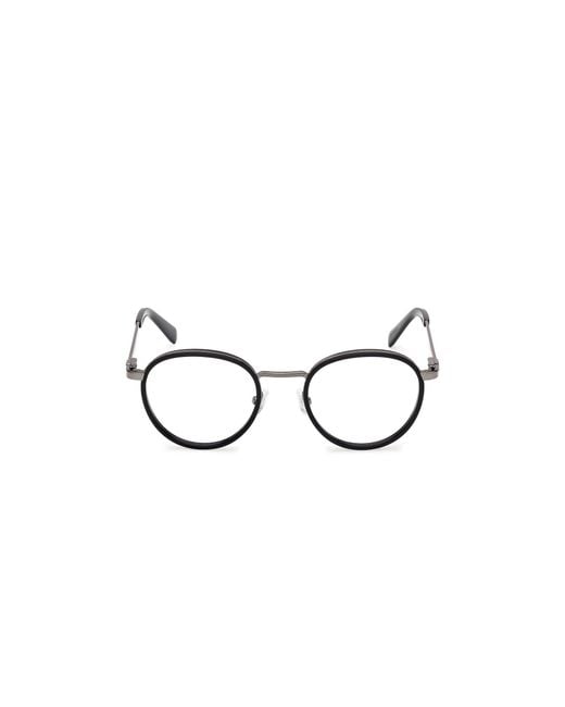 Guess Black Gu50324 001 Optical Frames Injected Round Normal for men