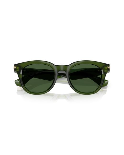 Burberry Green Be4439 414871 Sunglasses Acetate Round Normal for men