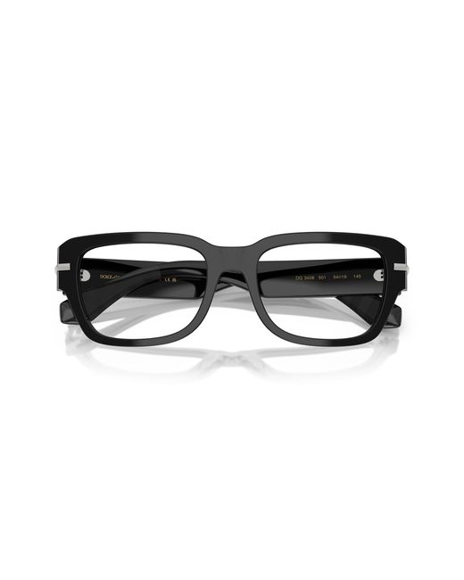 Dolce & Gabbana Black Dg3408 501 Optical Frames Acetate Transparent Squared Normal for men