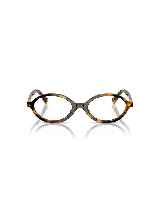 Miu Miu Black Mu 01Xv Vau1O1 Optical Frames Acetate Round Normal