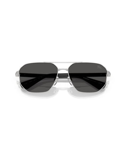 Burberry Black Be3166 100587 Sunglasses Metal Pilot Normal for men
