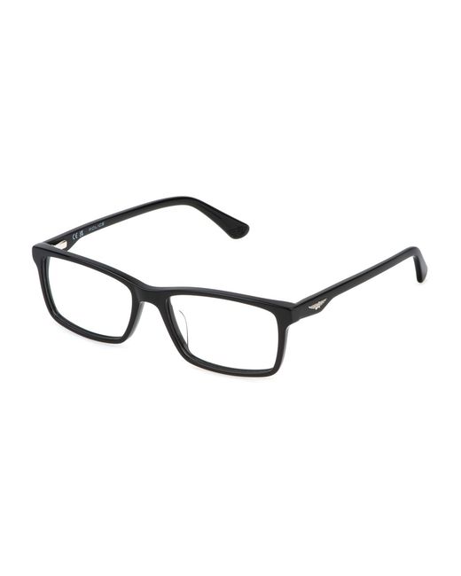 Police Black Vpln82 Origins Lite 24 700 Optical Frames Acetate Squared for men