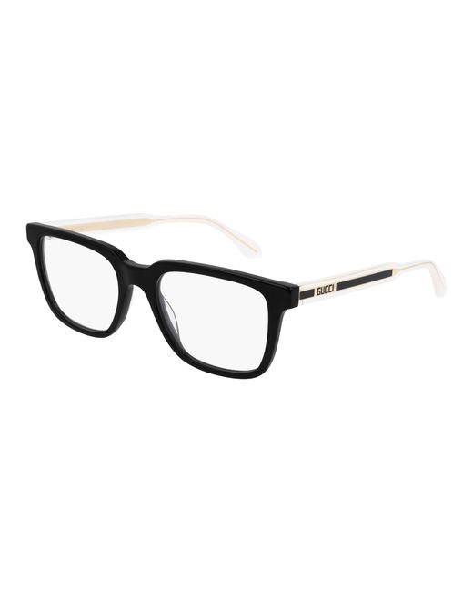 Gucci Black Gg0560On 005 Optical Frames Acetate Squared for men