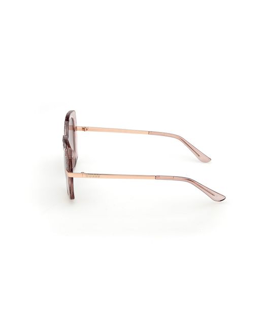 Guess Black Gu00215 57F Sunglasses Injected Round Normal