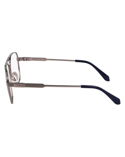 Ferragamo Black Sf2591 021 Optical Frames Titanium Squared Normal for men