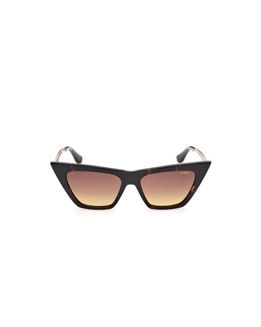 Guess Black Gu00310 52F Sunglasses Injected Cat Eye Normal