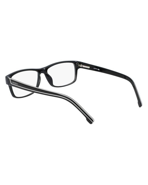 Lacoste Black L2707 001 Optical Frames Bio-Inject Squared Photochromatic Photochromatic for men