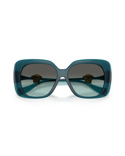 Versace Green Ve4499U 55402A Sunglasses Injected Squared Normal Nuanced