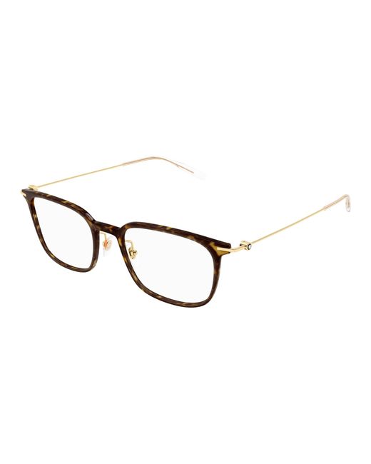 Montblanc Black Mb0100O 007 Optical Frames Injected Squared for men