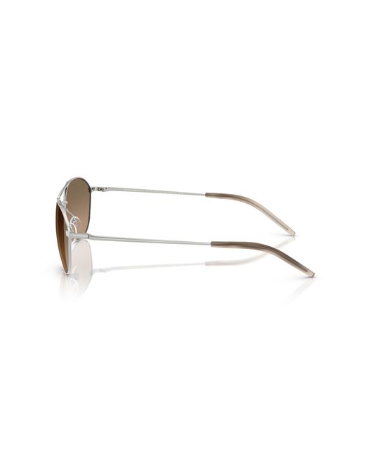 Oliver Peoples Black Ov1358S Aero Ii 5036Gn Sunglasses Steel Pilot Polarized