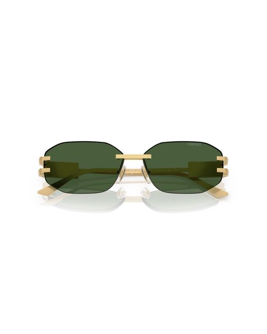 Versace Green Ve2274 100271 Sunglasses Metal Geometric Normal