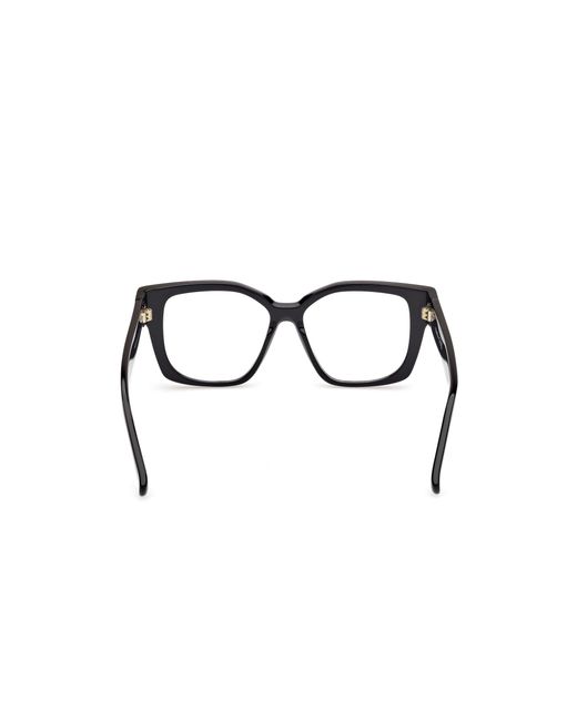 Max Mara Black Mm5184 001 Optical Frames Acetate Geometric Normal