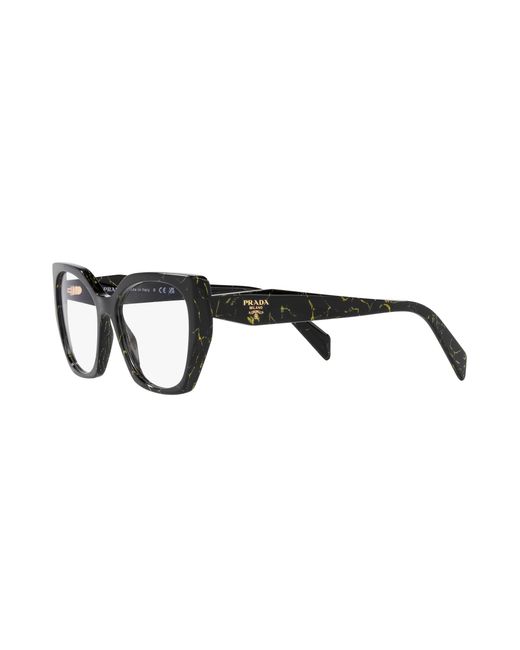 Prada Black Pr 18Wv 19D1O1 Optical Frames Acetate Transparent Geometric Normal