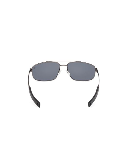 Timberland Black Tb00061 09D Sunglasses Metal Smoke Squared Polarized for men