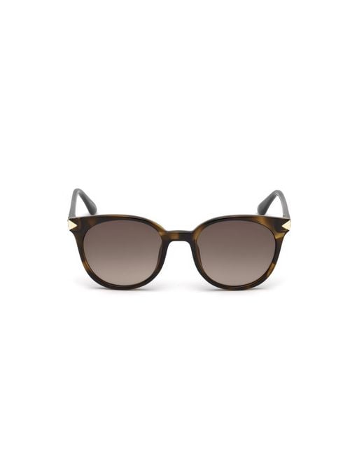 Guess Black Gu7550 52F Sunglasses Injected Round Normal