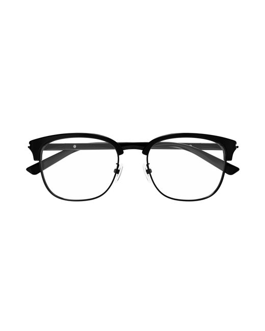 Gucci Black Gg1901Oa 003 Optical Frames Acetate Transparent Round for men
